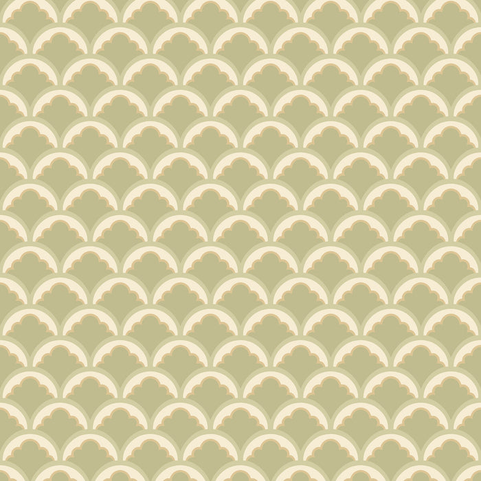 GP & J Baker Mount Temple Small Sage Wallpaper Sample BW45099.5.0