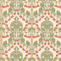 GP & J Baker Birds & Cherries Red/Green Wallpaper BW45100.1.0