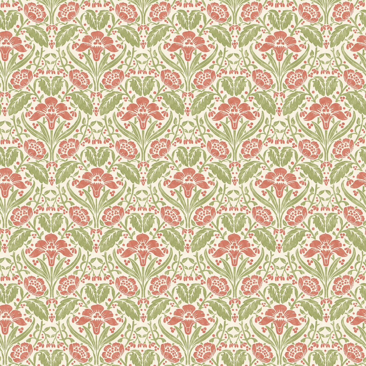 GP & J Baker Iris Meadow Pink/Green Wallpaper BW45101.1.0