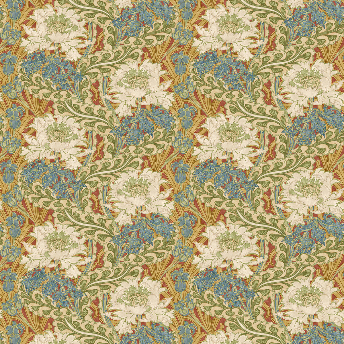GP & J Baker Brantwood Red/Green Wallpaper BW45105.1.0