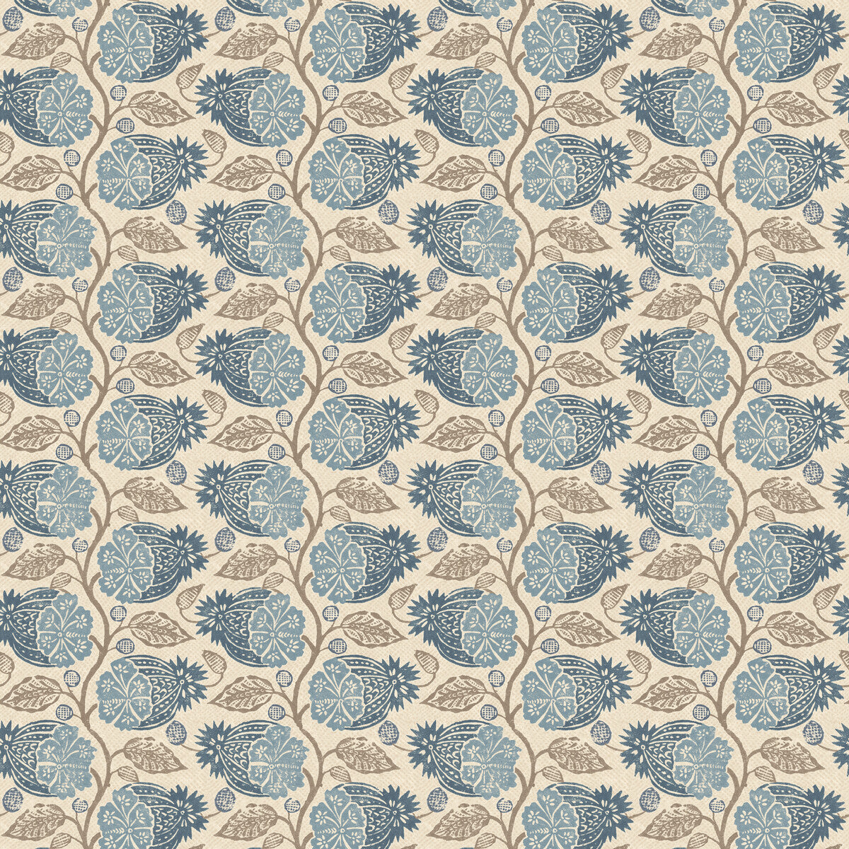GP & J Baker Calcot Indigo Wallpaper Sample BW45114.3.0