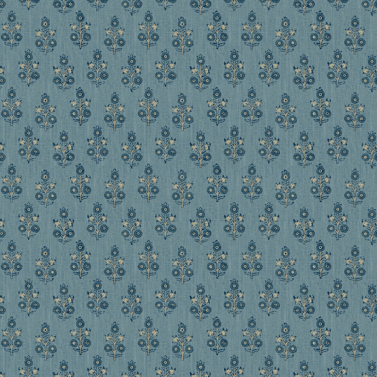 GP & J Baker Poppy Sprig Blue Wallpaper Sample BW45117.5.0