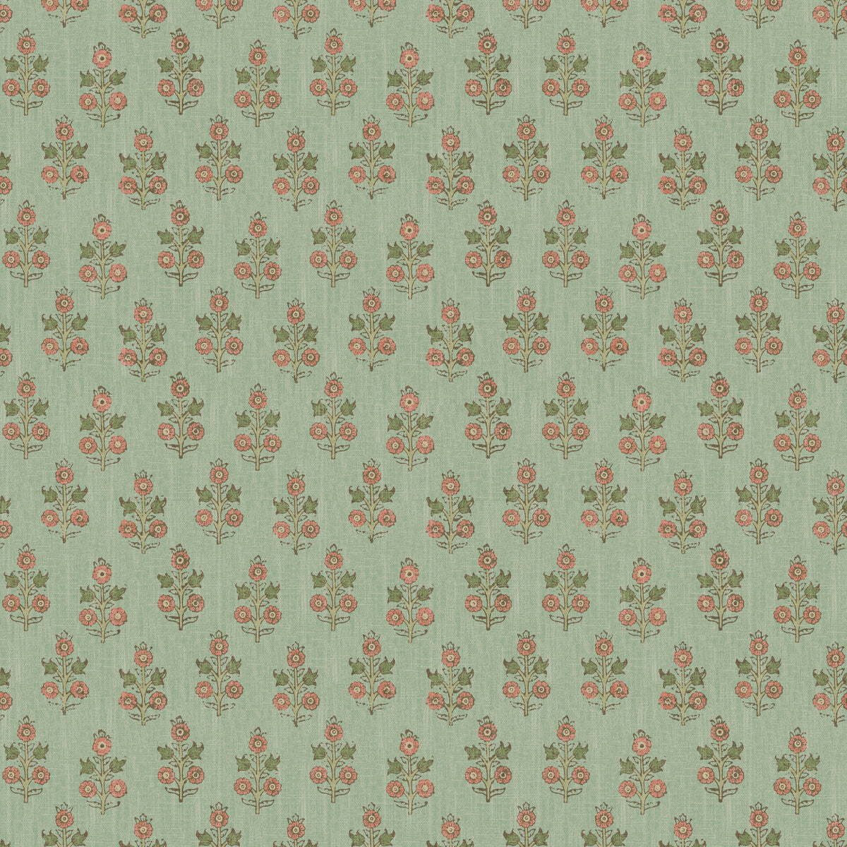 GP & J Baker Poppy Sprig Aqua/Blush Wallpaper Sample BW45117.6.0