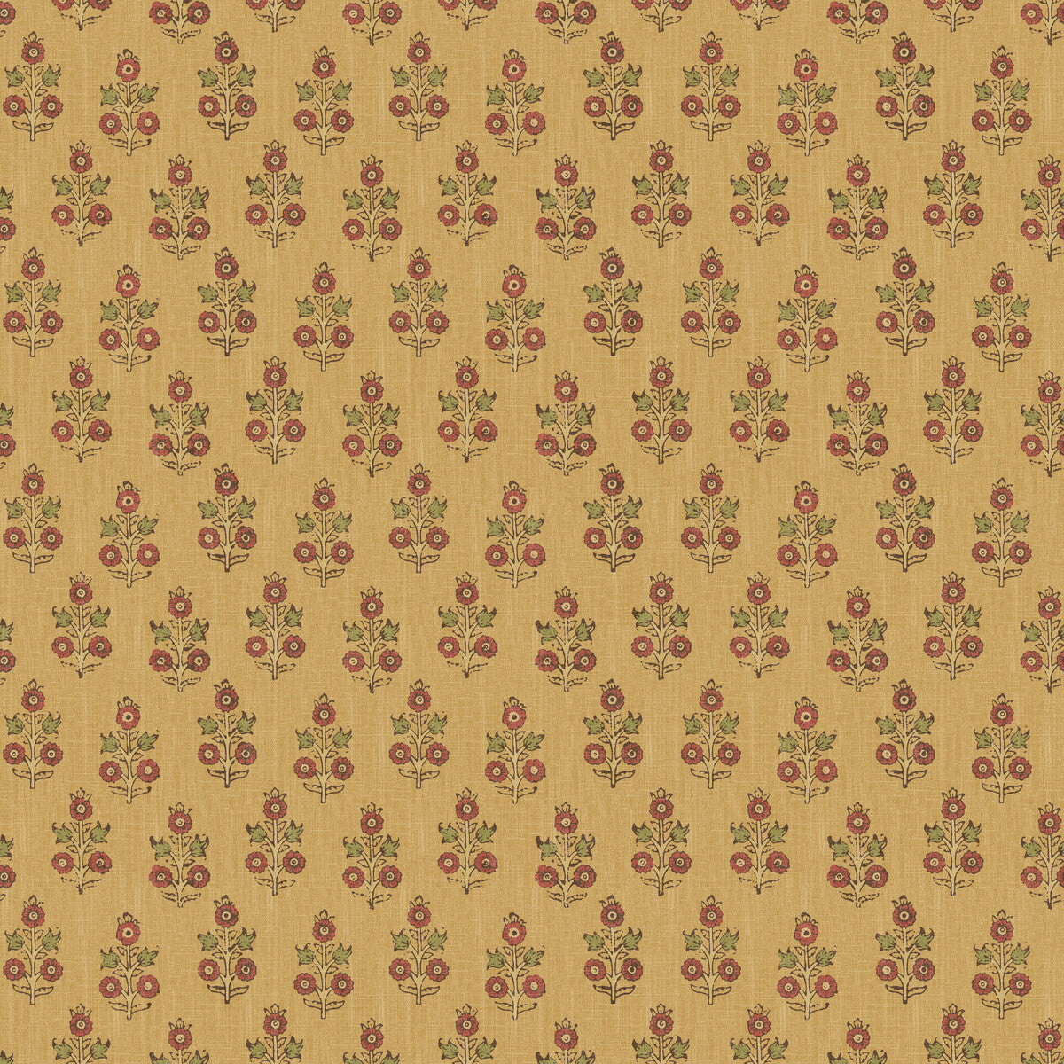 GP & J Baker Poppy Sprig Ochre Wallpaper Sample BW45117.7.0