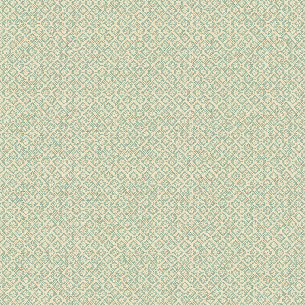 GP & J Baker Indus Flower Aqua Wallpaper Sample BW45119.2.0