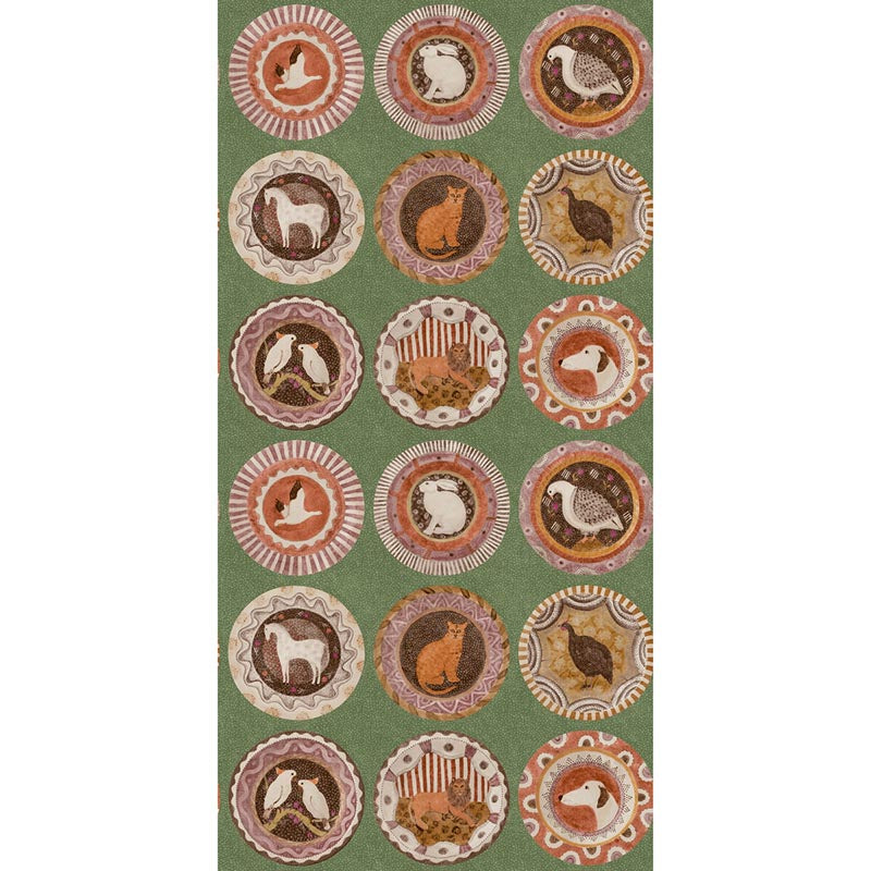 GP & J Baker Robina'S Dinner Party Green Wallpaper Sample BW45126.3.0