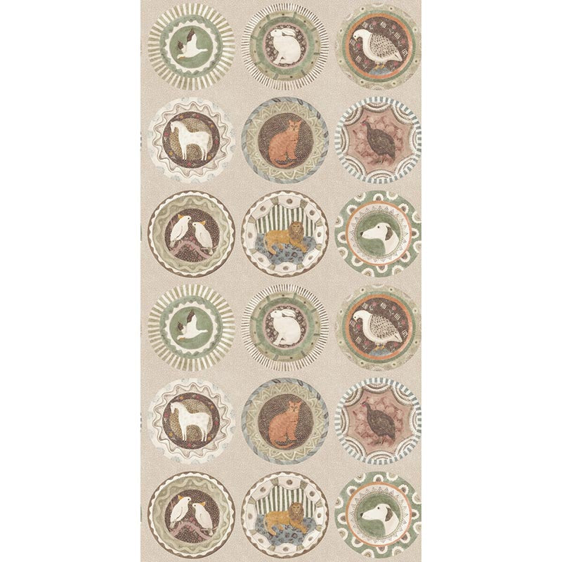 GP & J Baker Robina'S Dinner Party Sage Wallpaper Sample BW45126.6.0