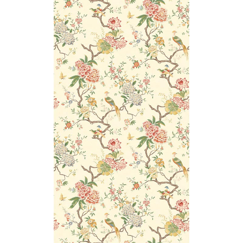 GP & J Baker Oriental Bird Blossom Wallpaper Sample BW45128.4.0