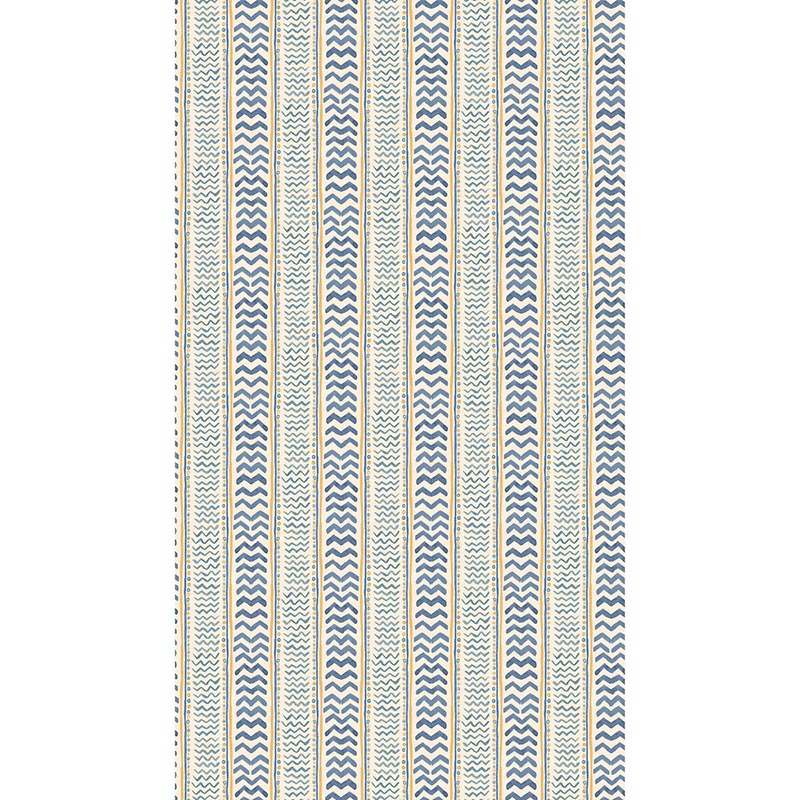 GP & J Baker Wriggle Room Blue/Yellow Wallpaper Sample BW45140.4.0