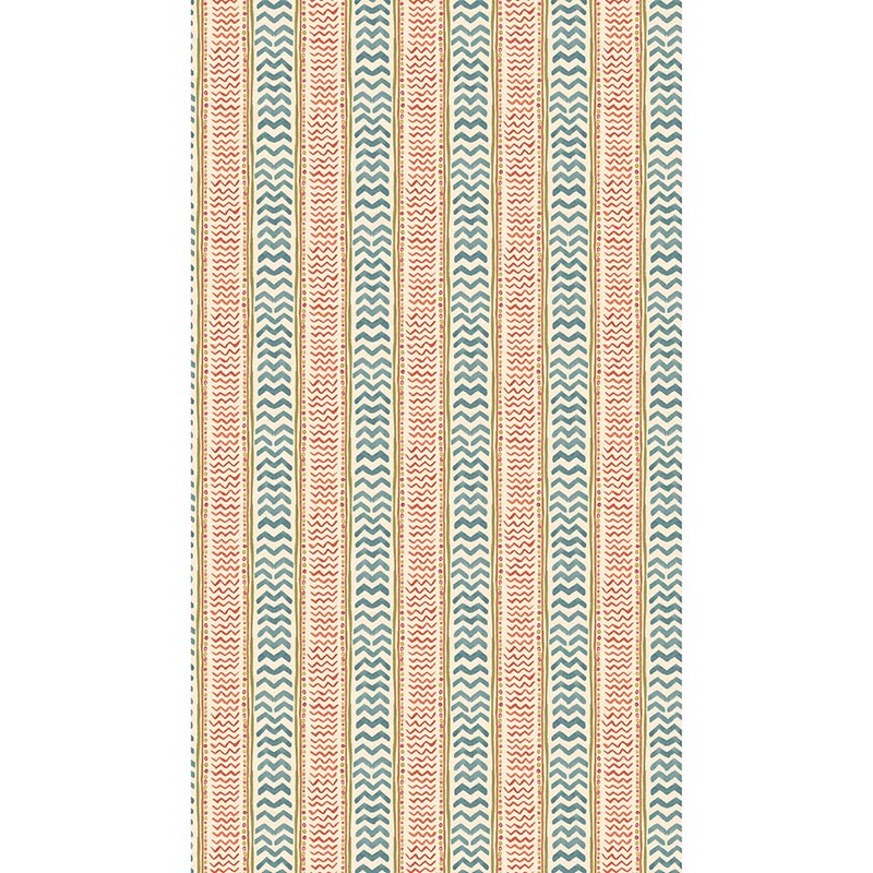 GP & J Baker Wriggle Room Teal/Spice Wallpaper Sample BW45140.5.0
