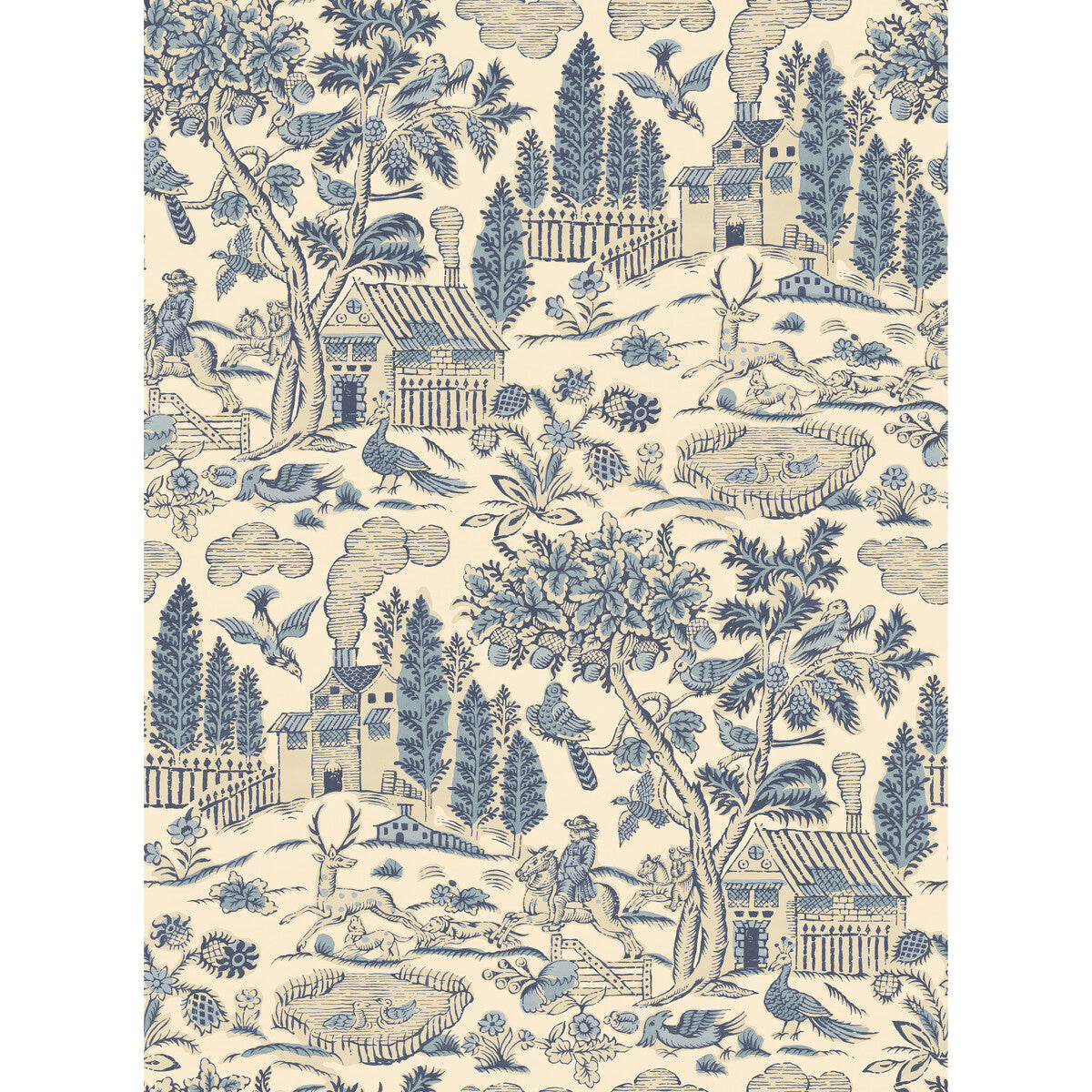 GP & J Baker Home Park Royal Blue Wallpaper BW45143.2.0