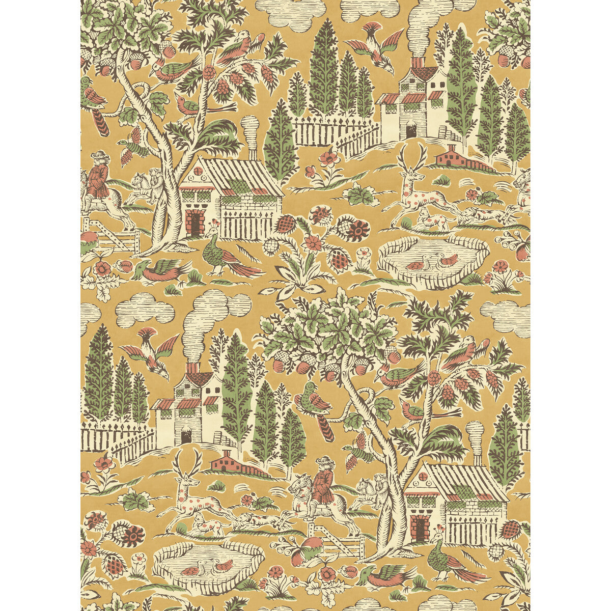 GP & J Baker Home Park Ochre Wallpaper BW45143.4.0