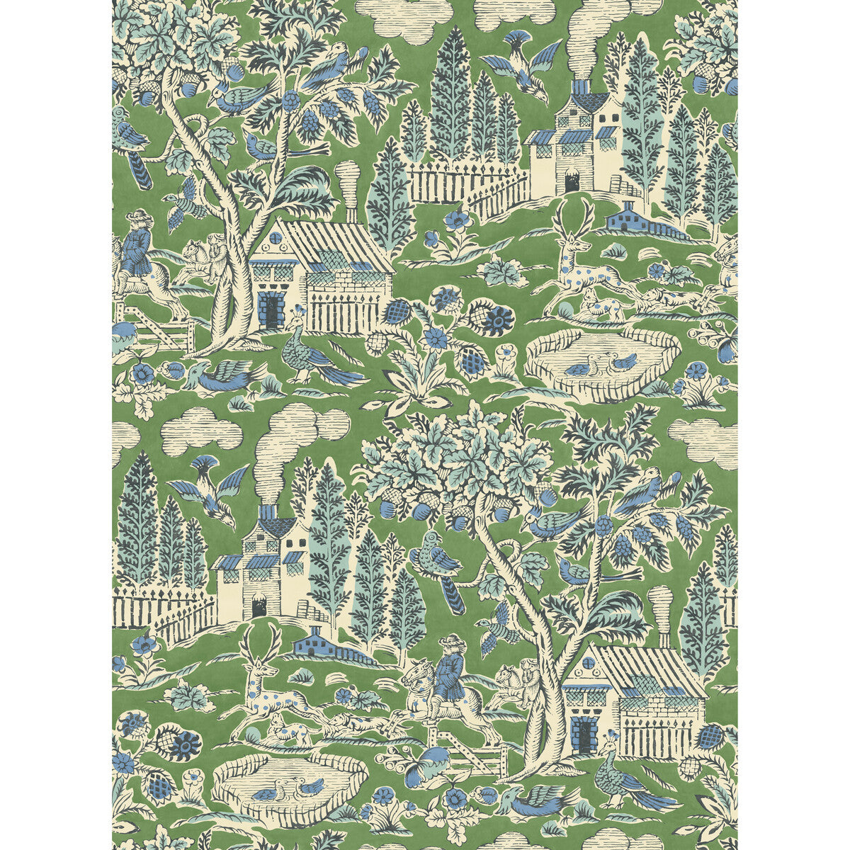 GP & J Baker Home Park Emerald Wallpaper BW45143.6.0