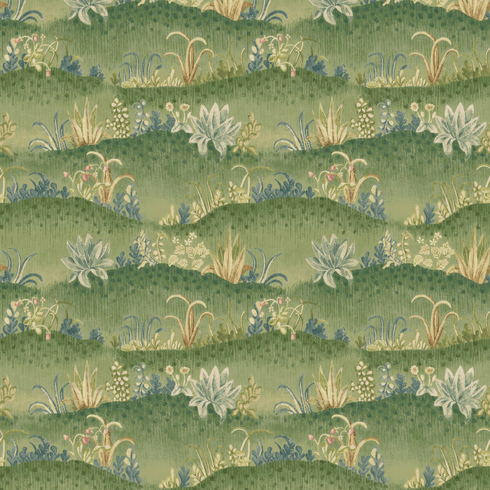 GP & J Baker Garden Tapestry Royal Green Wallpaper Sample BW45145.1.0