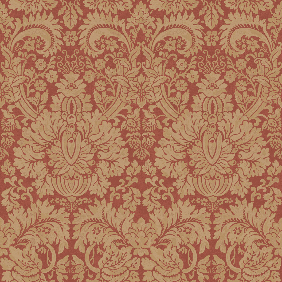 GP & J Baker Queen'S Damask Old Red Wallpaper Sample BW45146.3.0