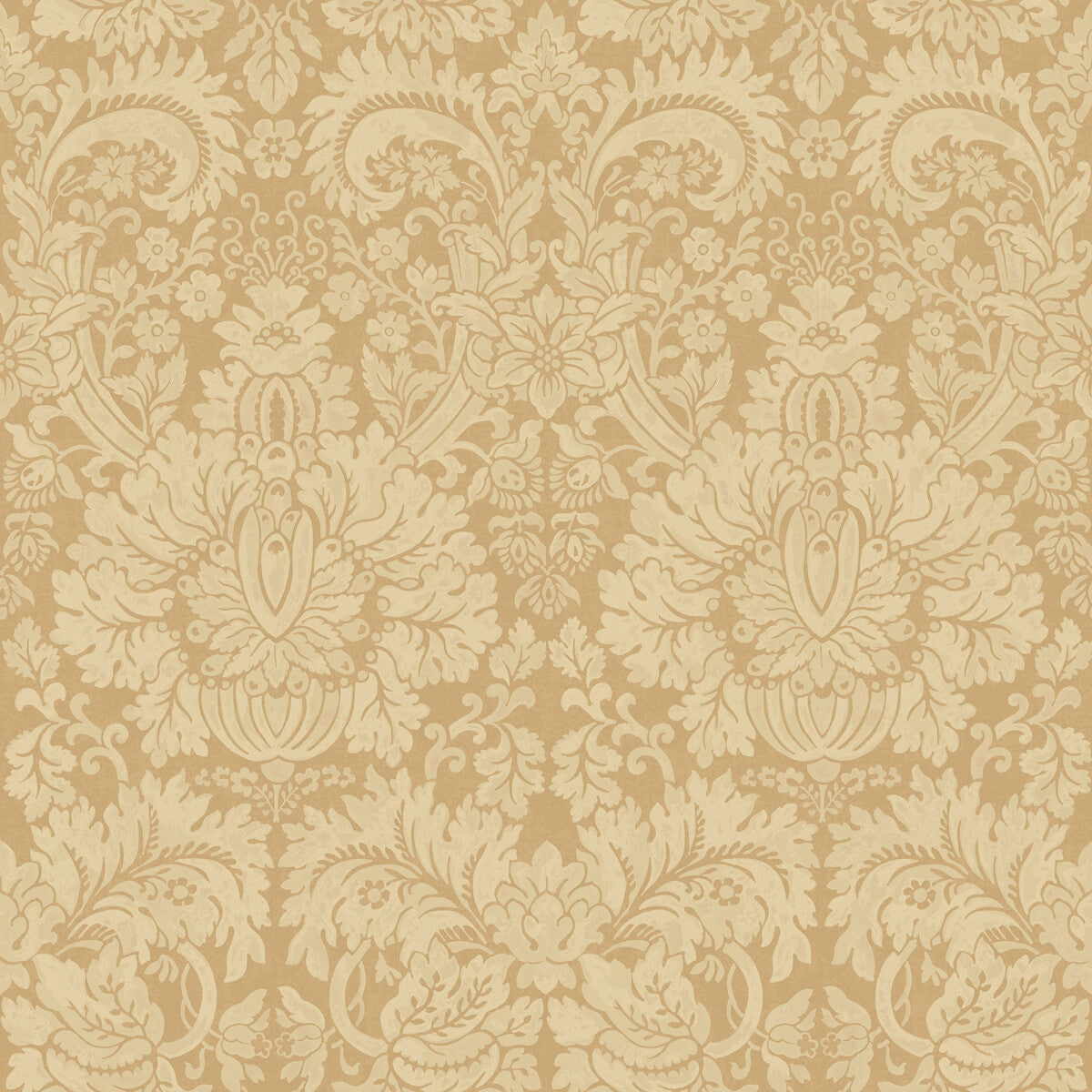 GP & J Baker Queen'S Damask Parchment Wallpaper Sample BW45146.5.0