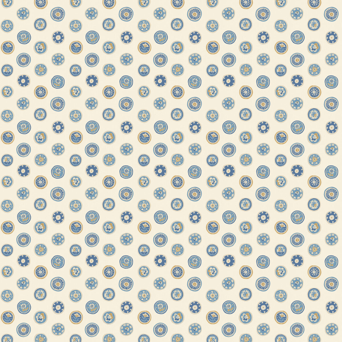 GP & J Baker Court Buttons Blue Wallpaper BW45147.5.0