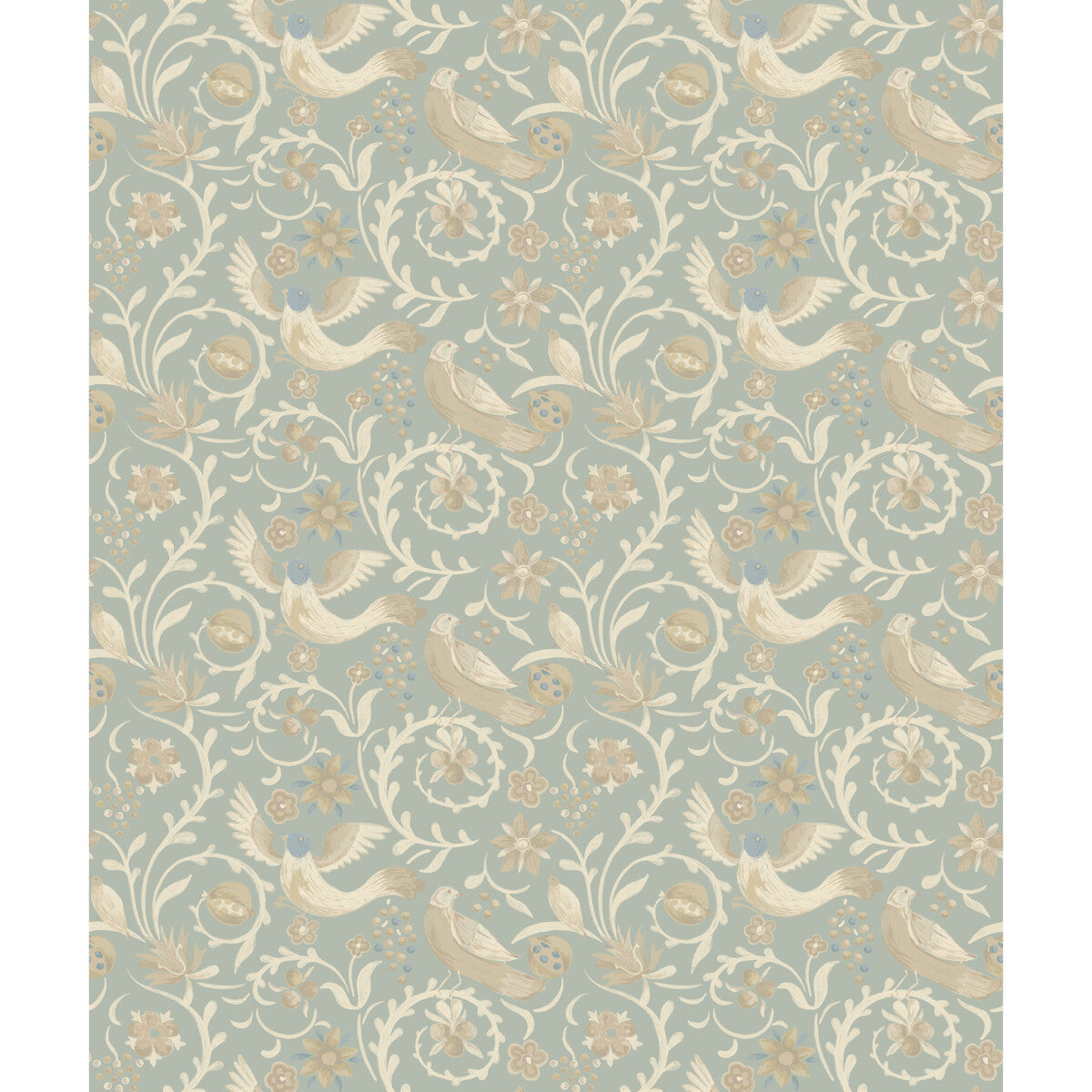 GP & J Baker Royal Court Old Blue Wallpaper Sample BW45149.2.0