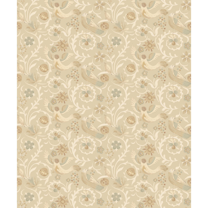 GP & J Baker Royal Court Parchment Wallpaper BW45149.5.0