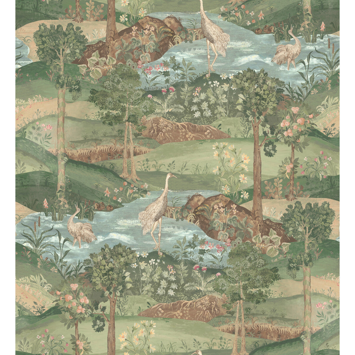 GP & J Baker Palace Tapestry Royal Green Wallpaper BW45151.1.0