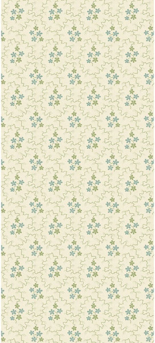 GP & J Baker Posy Green/Aqua Wallpaper Sample BW45152.2.0