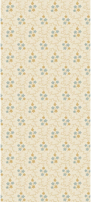 GP & J Baker Posy Ochre/Blue Wallpaper BW45152.4.0