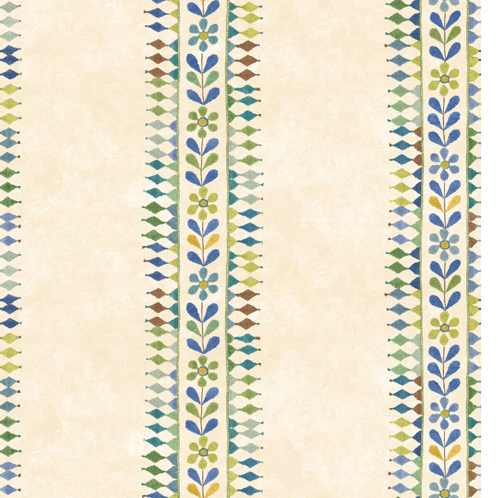 GP & J Baker Flower Pot Blue/Green Wallpaper BW45162.2.0