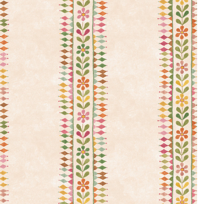 GP & J Baker Flower Pot Green/Pink Wallpaper BW45162.3.0