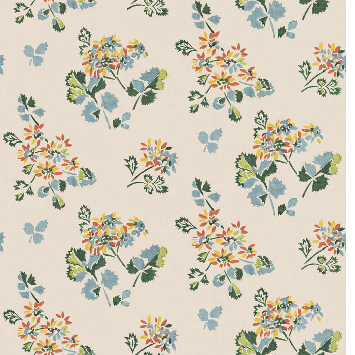 GP & J Baker Forest Flower Teal/Spice Wallpaper BW45163.3.0