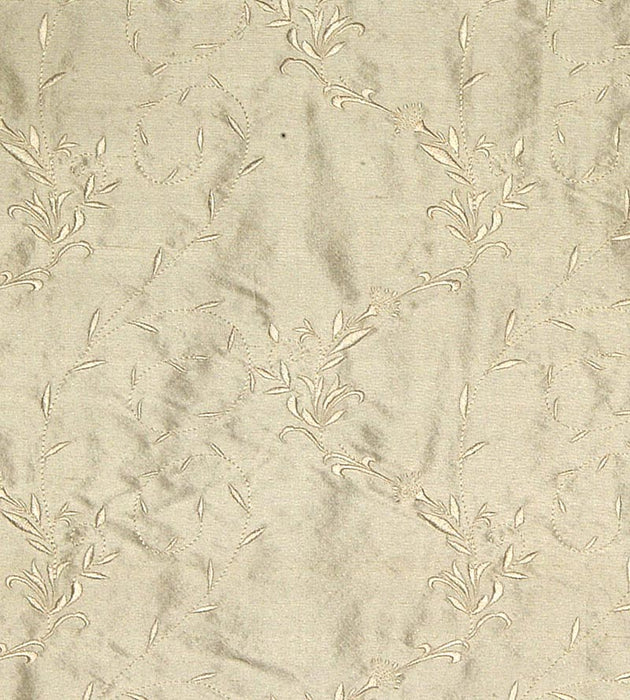 Old World Weavers Honeysuckle Embroidery Ivory Fabric Sample BY07022010