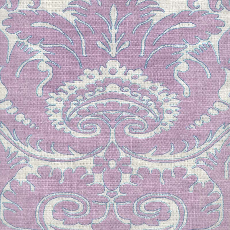 Quadrille Borghese Two Color Pale Lavender Fabric 307260F-105
