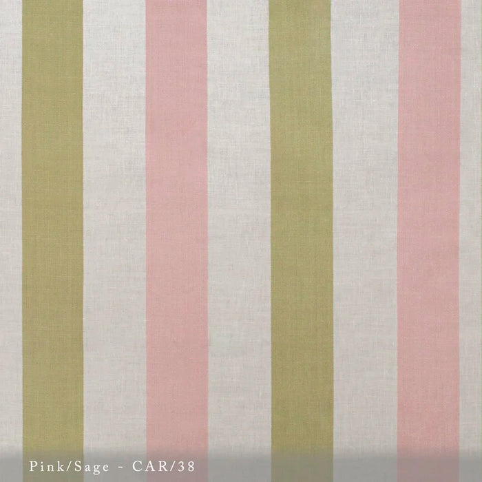Lisa Fine Carousel Stripe Pink/Sage Fabric Sample CAR-38