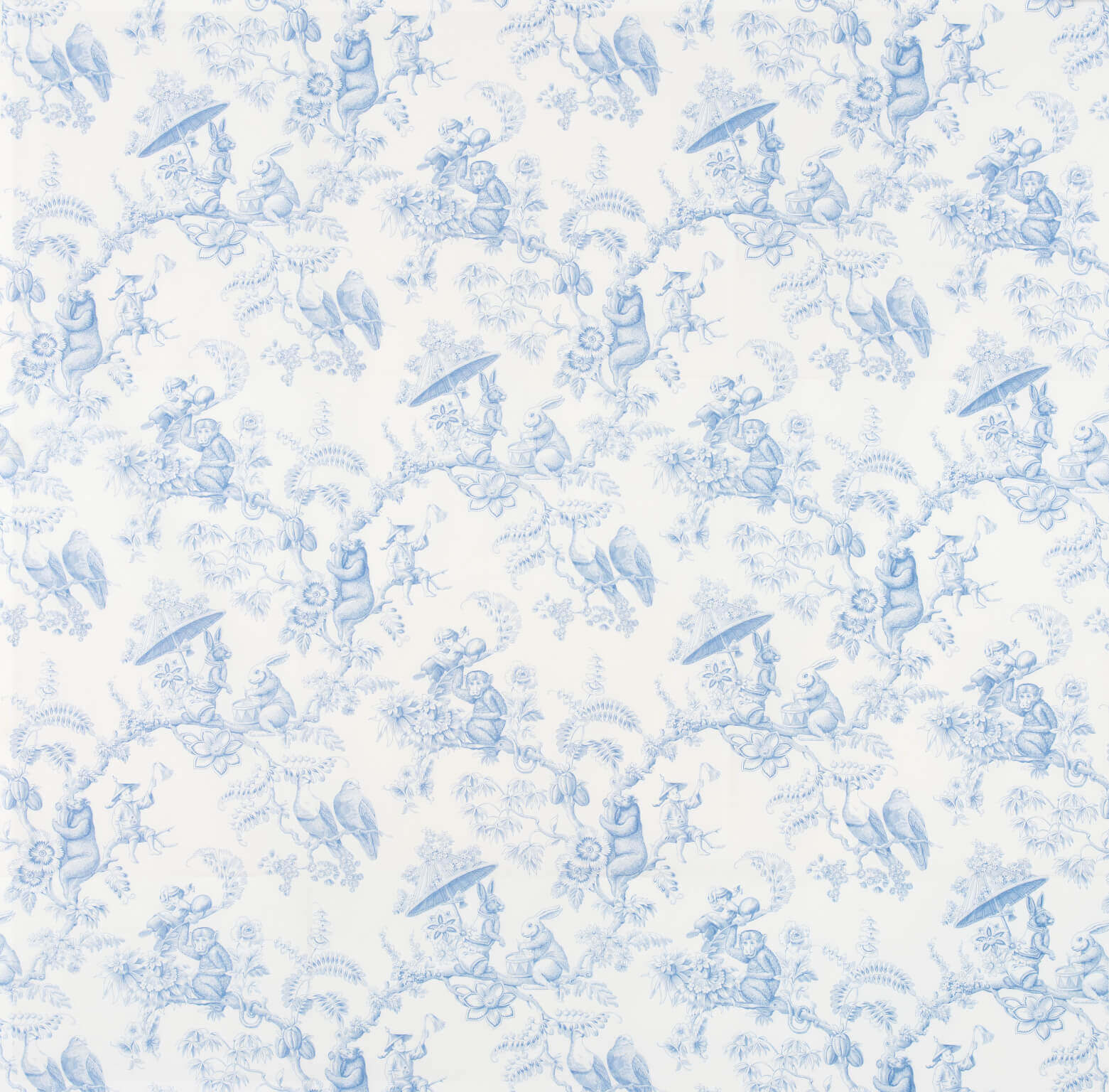Pierre Frey Ouistitis & Co Ciel Fabric F2961001