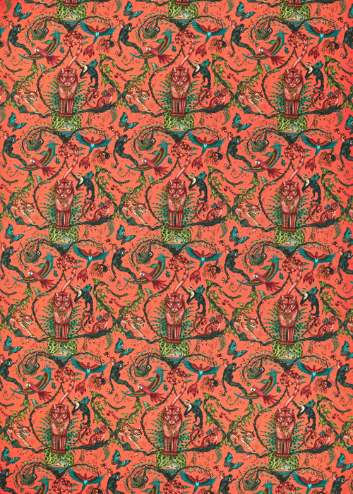 Clarke & Clarke Bosque Dreams Coral Fabric CCF0865-03.CAC.0