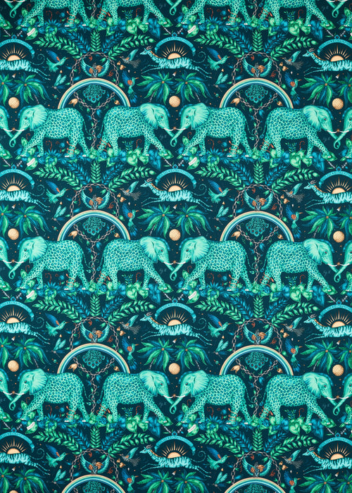 Clarke & Clarke Zambezi Teal Fabric CCF0871-01.CAC.0