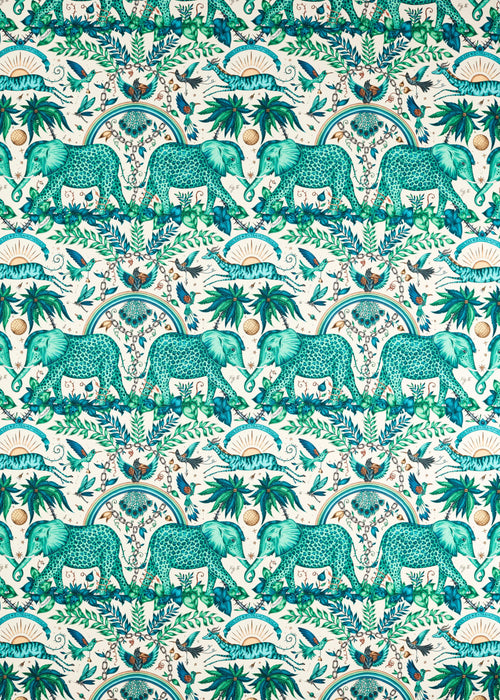 Clarke & Clarke Zambezi Green Fabric CCF0871-02.CAC.0