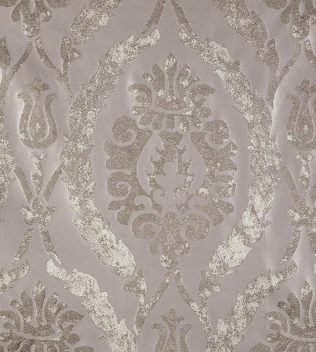Christian Fischbacher Corona Damask Oatmeal Fabric Sample CH06310105