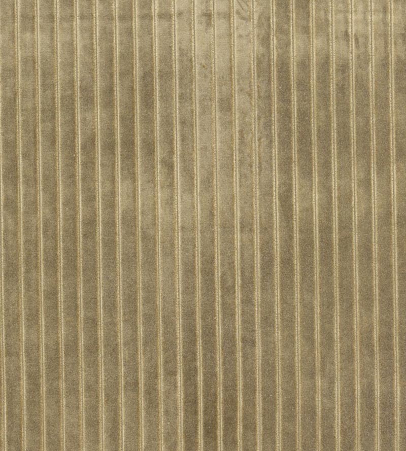 Christian Fischbacher Velvet Stripe Khaki Fabric Sample CH44810107