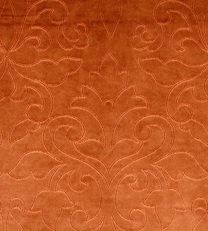 Christian Fischbacher Classic Velvet Pumpkin Fabric Sample CH06620203