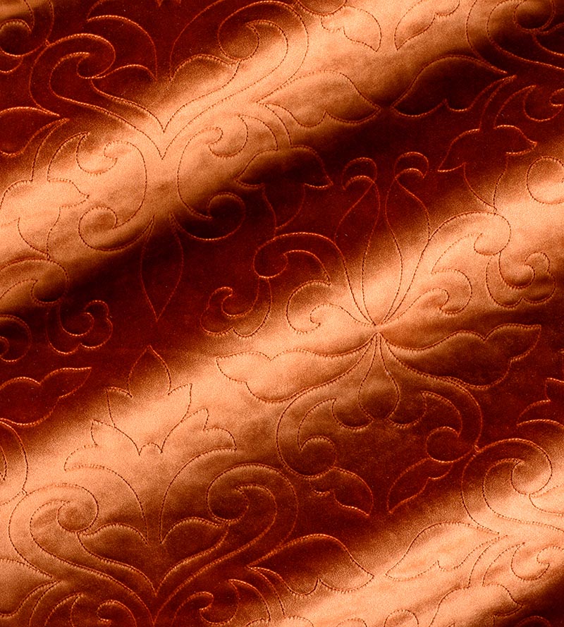 Christian Fischbacher Classic Velvet Pumpkin Fabric Sample CH06620203