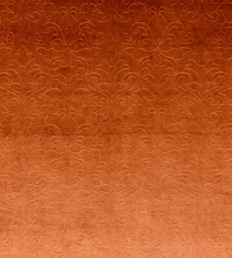 Christian Fischbacher Classic Velvet Pumpkin Fabric Sample CH06620203