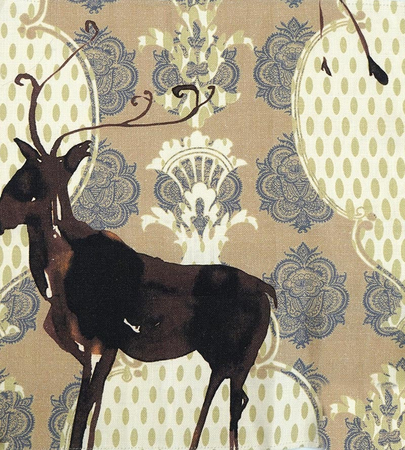 Christian Fischbacher Chamonix Kiwi Fabric Sample CH41320204