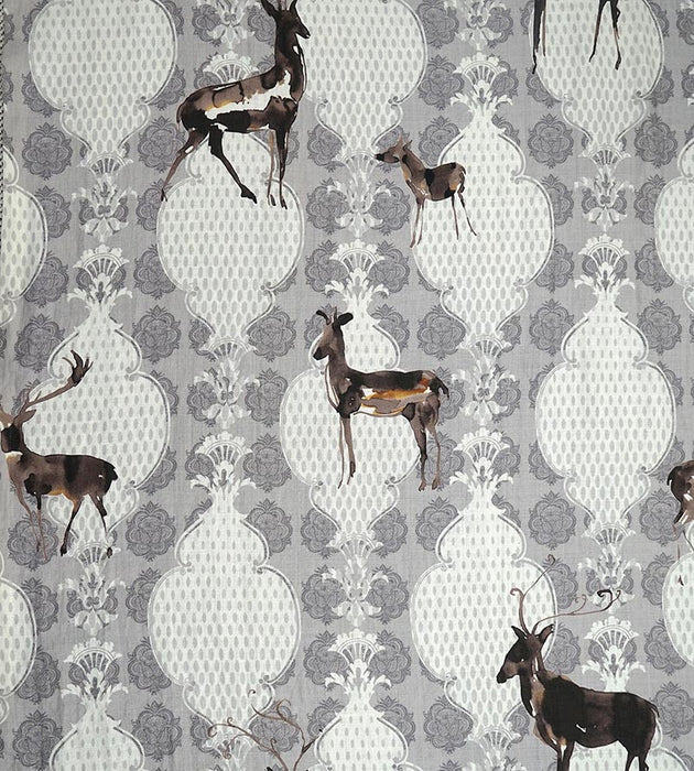 Christian Fischbacher Chamonix Chocolate Fabric Sample CH41320205