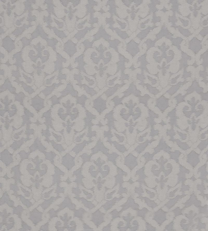 Christian Fischbacher Pompadour Silver Fabric Sample CH44720205