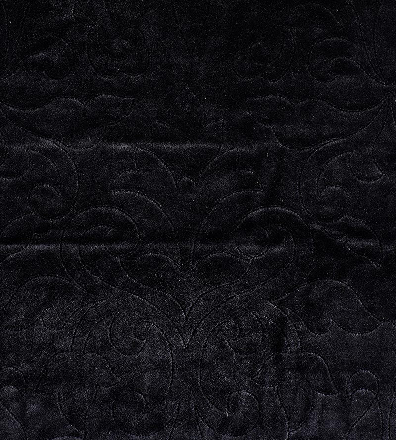 Christian Fischbacher Classic Velvet Onyx Fabric Sample CH06620206