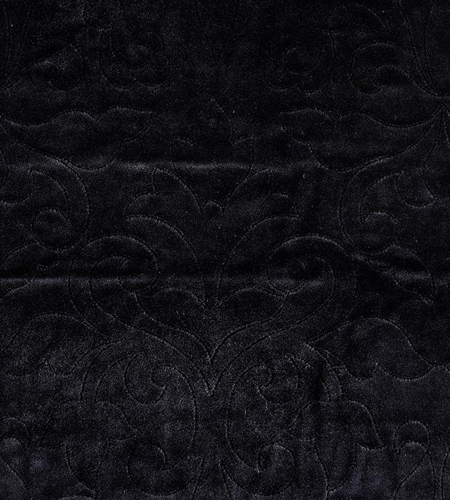 Christian Fischbacher Classic Velvet Onyx Fabric Sample CH06620206
