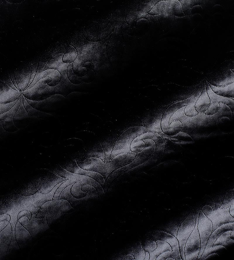 Christian Fischbacher Classic Velvet Onyx Fabric Sample CH06620206