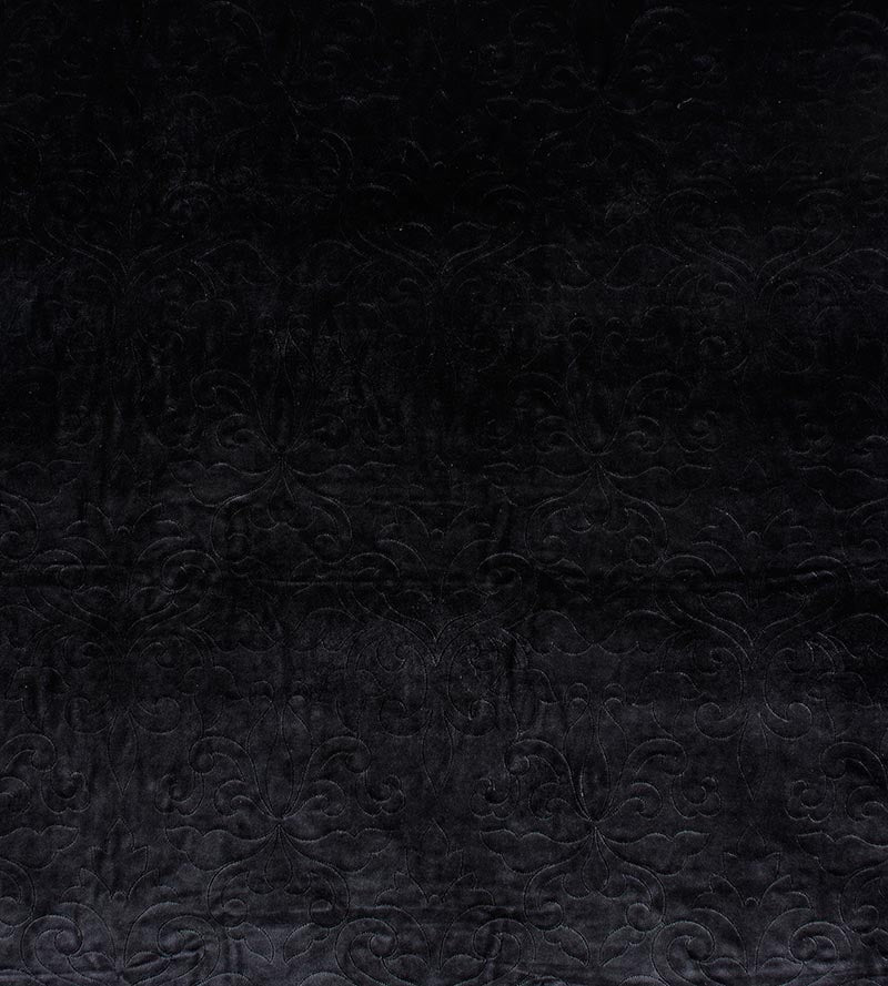 Christian Fischbacher Classic Velvet Onyx Fabric Sample CH06620206