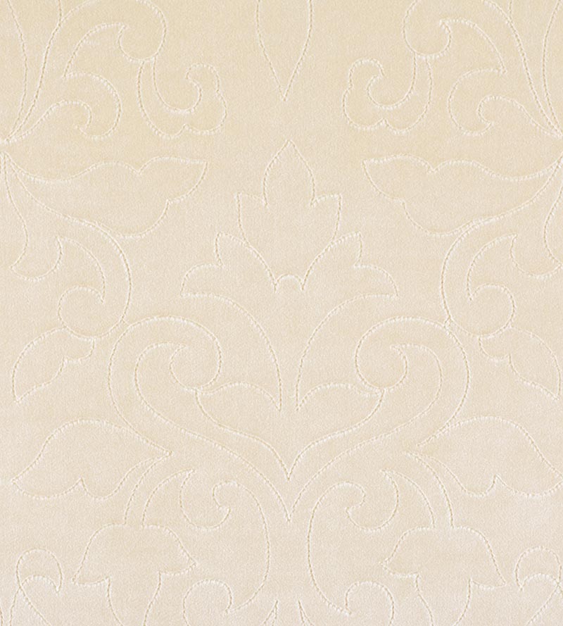 Christian Fischbacher Classic Velvet Cream Fabric Sample CH06620207