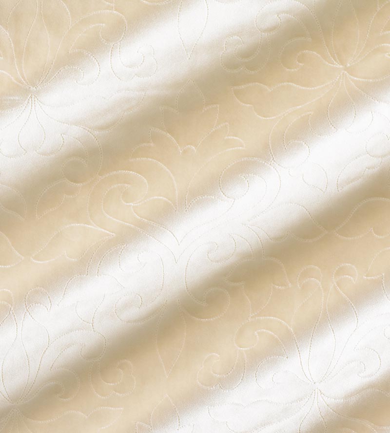 Christian Fischbacher Classic Velvet Cream Fabric Sample CH06620207